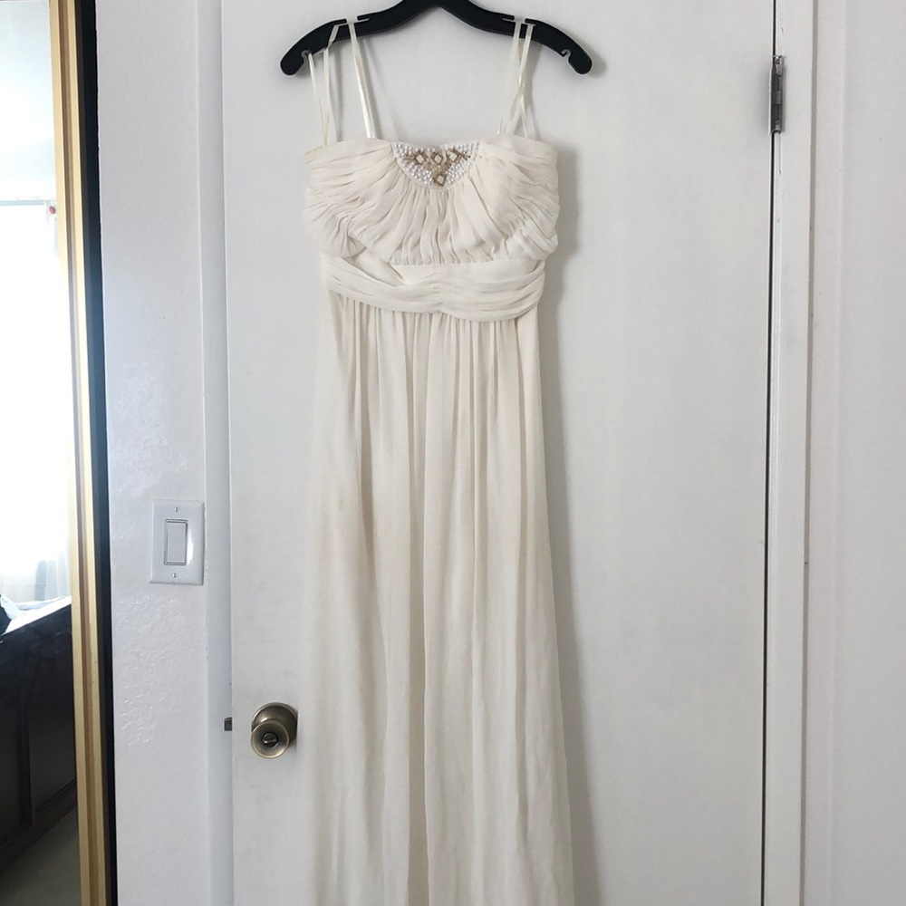 Max & Cleo white evening gown